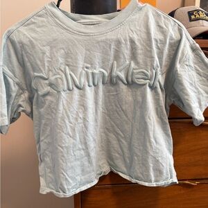 Calvin Klein Blue Short Sleeve Tee Casual Cotton